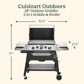 28" Outdoor Griddlerâ„¢ - 2-in-1 Griddle & Broiler